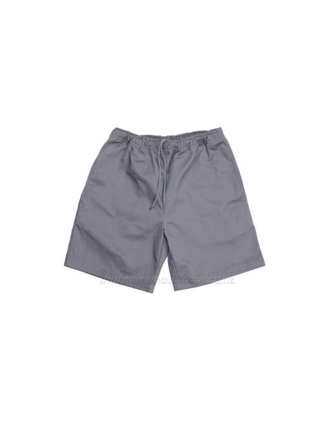 Grey Washed Drill Shorts 